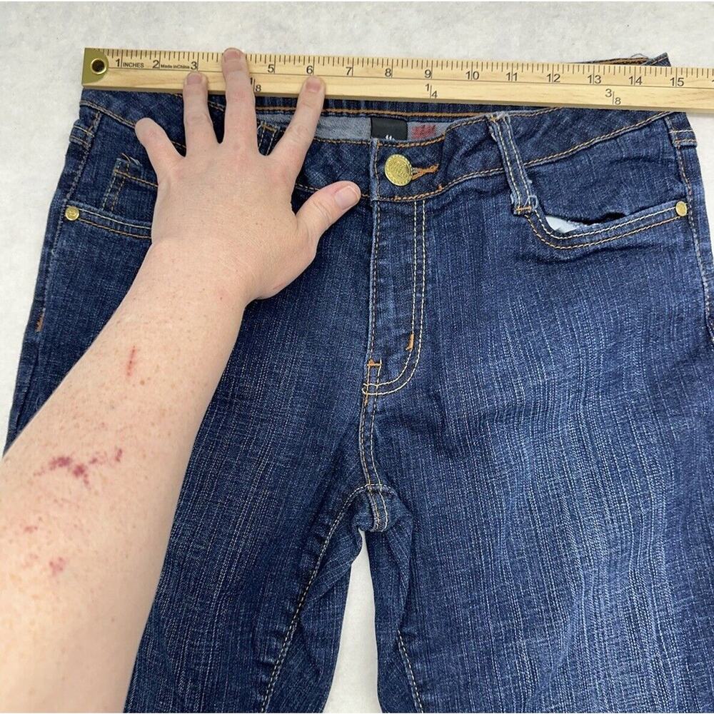 Southpole Jeans Co Womens Size 11 Dark Wash Blue Denim Zip Fly Bootcut Jeans - Picture 3 of 8